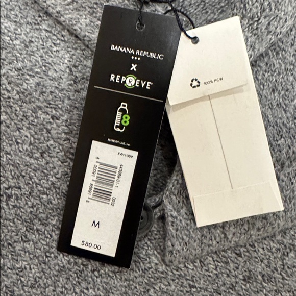 NWT Banana Republic Heather Gray Knit Sweater- Size M - Picture 3 of 3